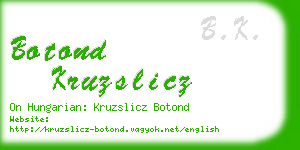 botond kruzslicz business card